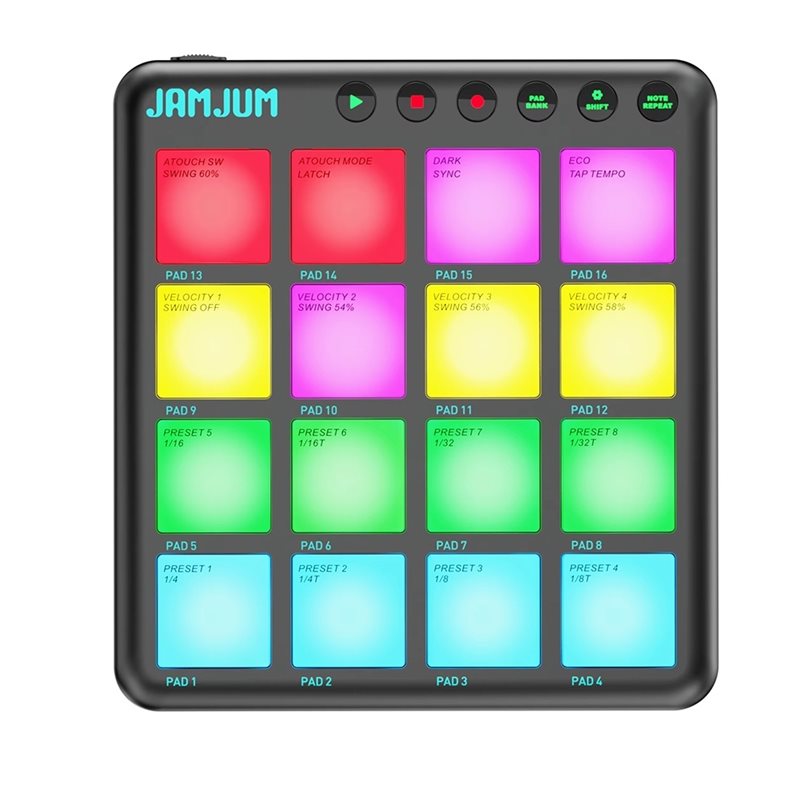 Midi Controller Pad - 【ESSENCIAL PARA VIAGENS】Controlador MIDI JAMJUM com