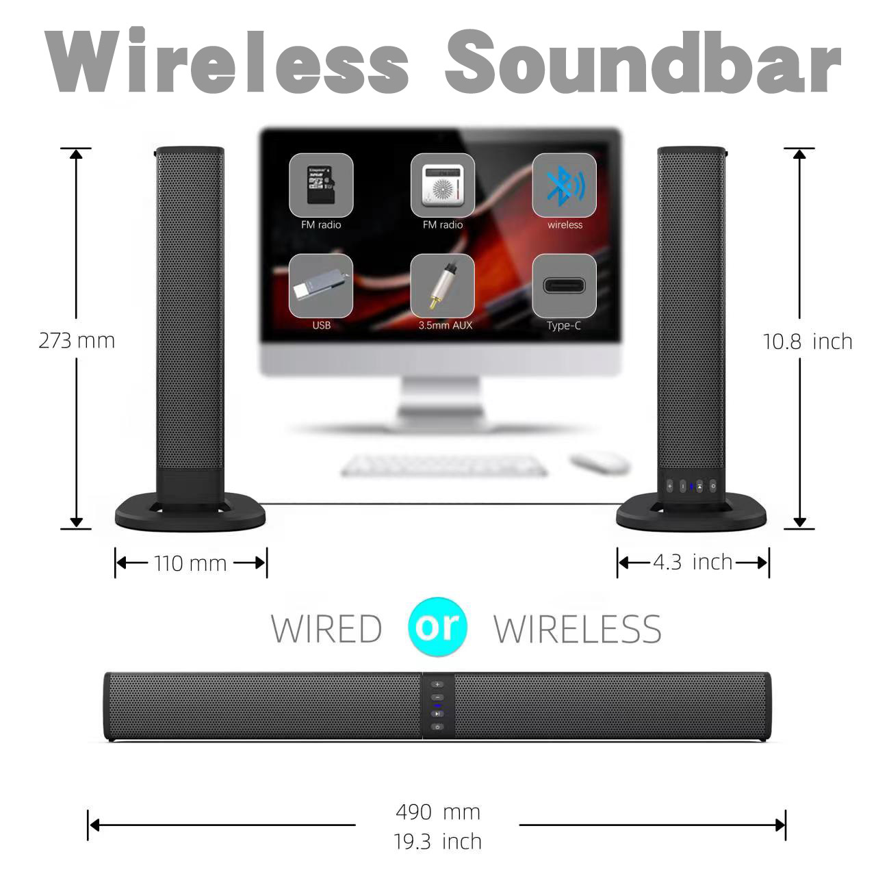 Soundbar Bluetooth Destacável  - Audio Music Spotify avaliação e preço