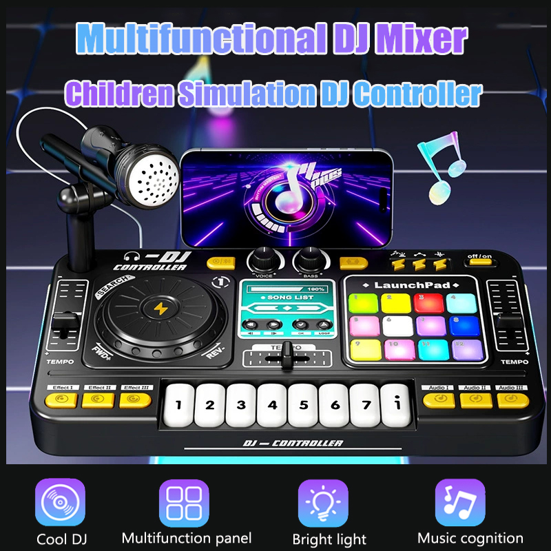 Multifuncional dj mixer crianç - Audio Music Dj avaliação e preço
