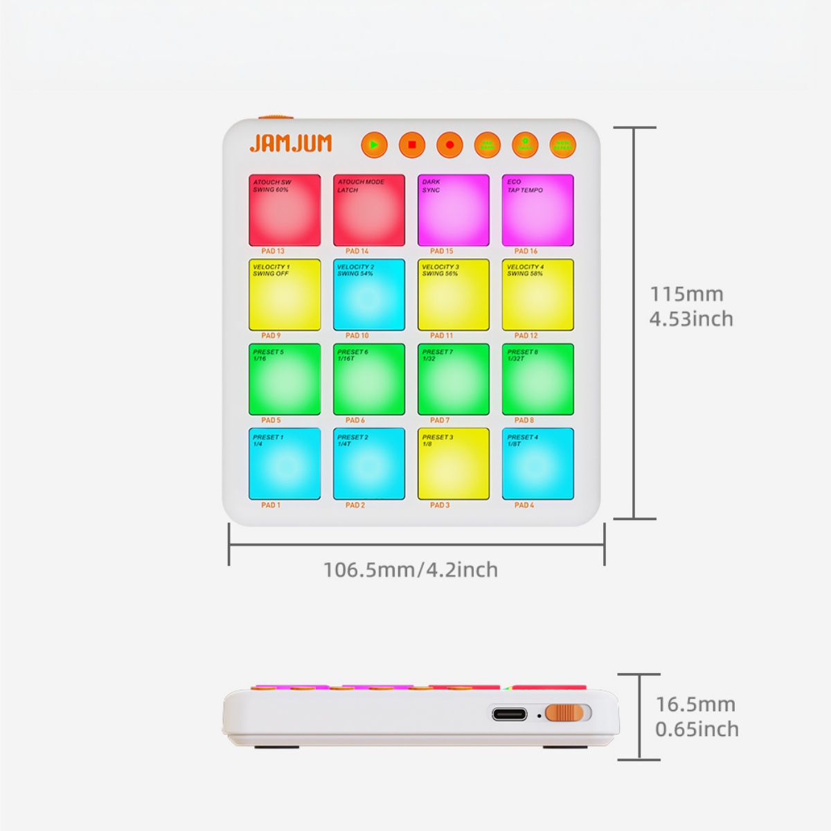 Controlador MIDI Sem Fio JAMJU - Midi Controller Pad avaliação e preço