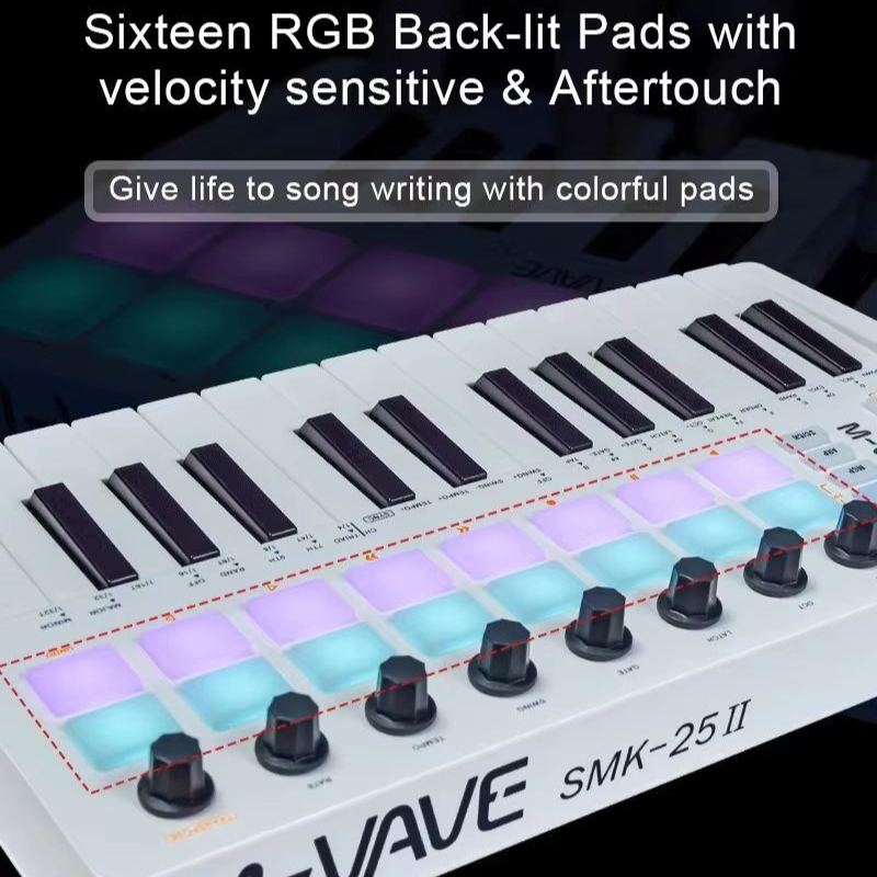 Controlador de Teclado MIDI M- - Midi Controller Pad avaliação e preço