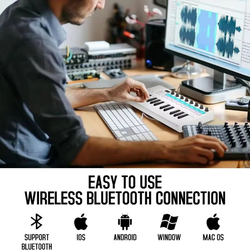 Controlador de Teclado MIDI M- - Midi Controller Pad avaliação e preço